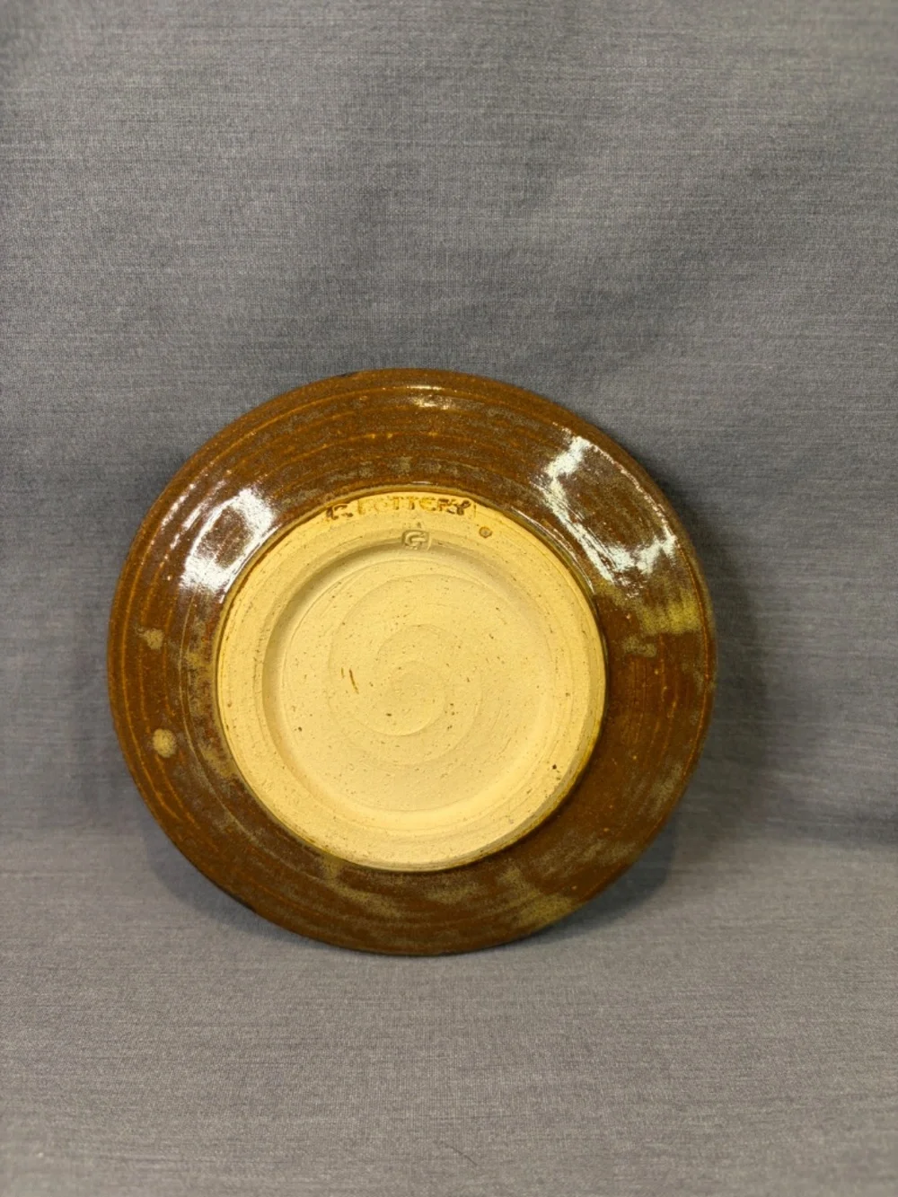 Garlic Grater Trinket Dish Studio Pottery Small Plate Mandala Pattern Signed